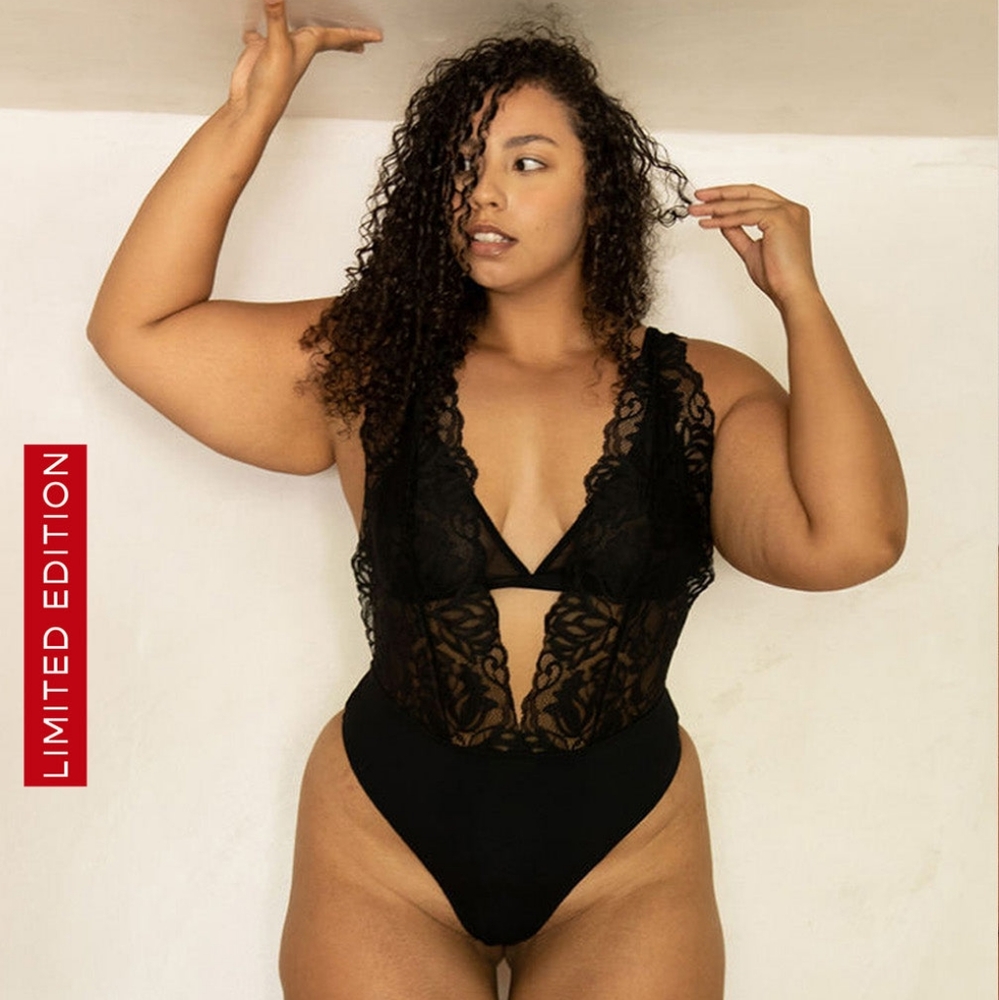BN Bootaybag *out of business LE Samantha lace thong bodysuit mesh bralette